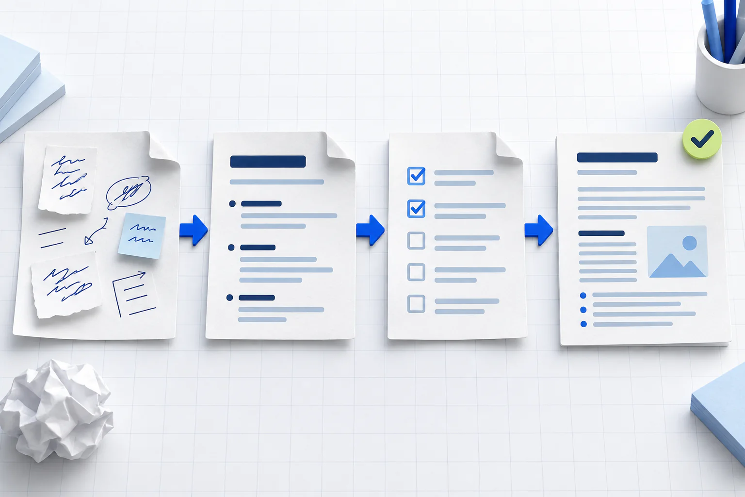 Путь от заметок к структурированному документу Google Docs